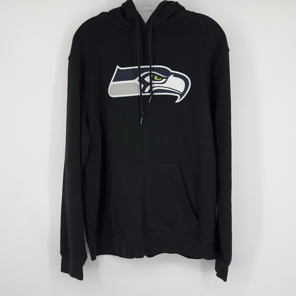 New Era Other - Seattle‎ Seahawks Hoodie New Era NFL Black Pullover Sweatshirt Men's Large Logo